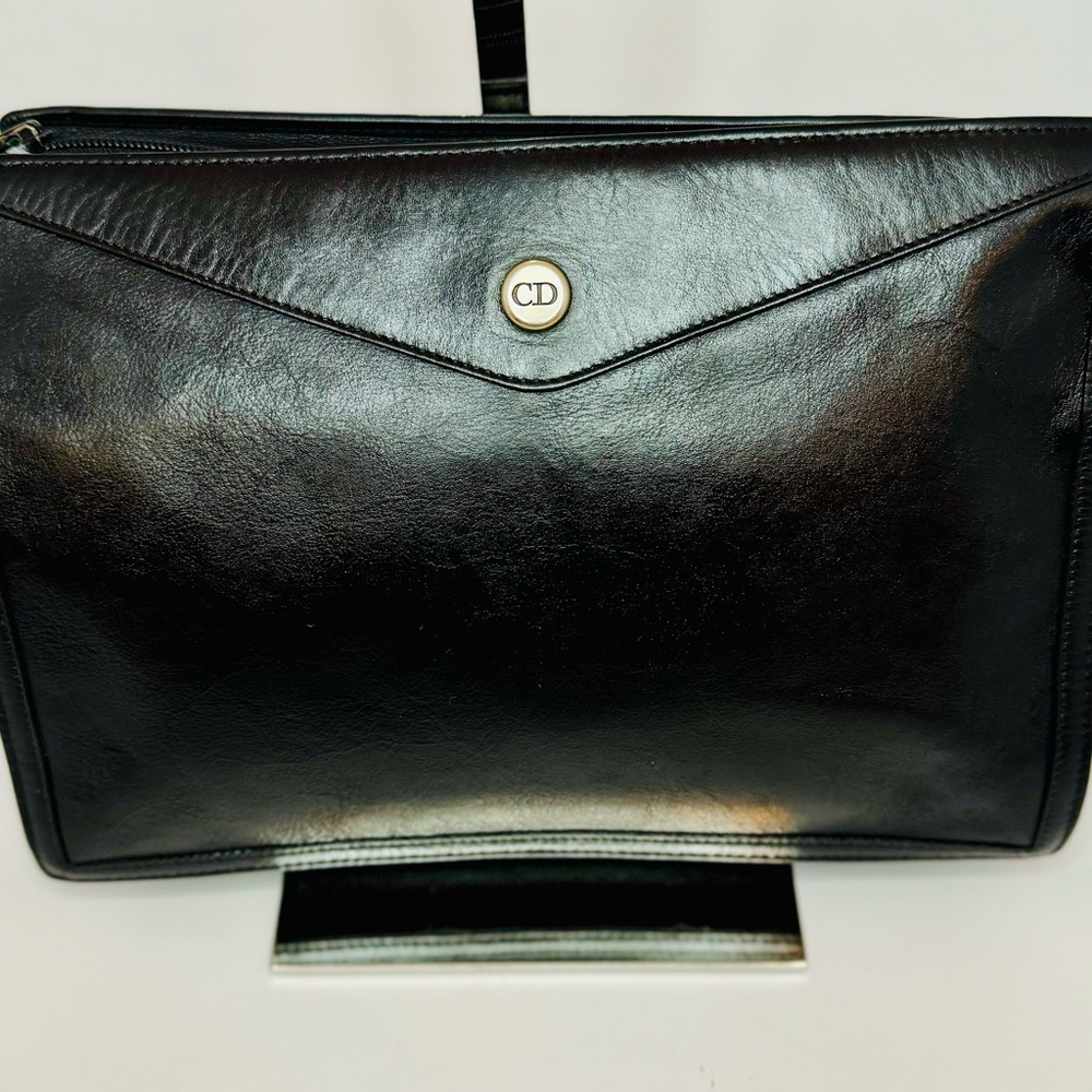 Christian Dior Black Leather Clutch